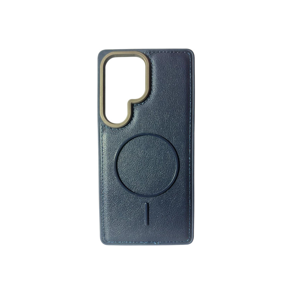 Samsung Galaxy S24 Ultra Blue Leather MagSafe Case – Luxury Magnetic Shockproof Cover