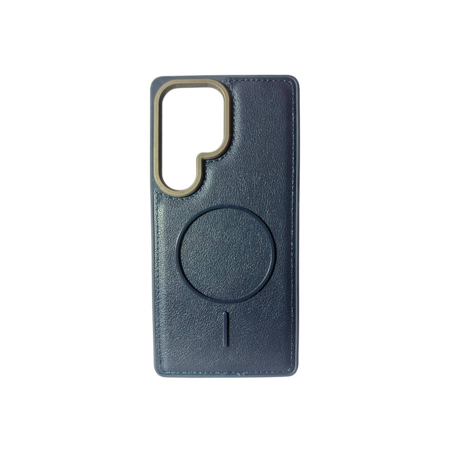 Samsung Galaxy S24 Ultra Blue Leather MagSafe Case – Luxury Magnetic Shockproof Cover