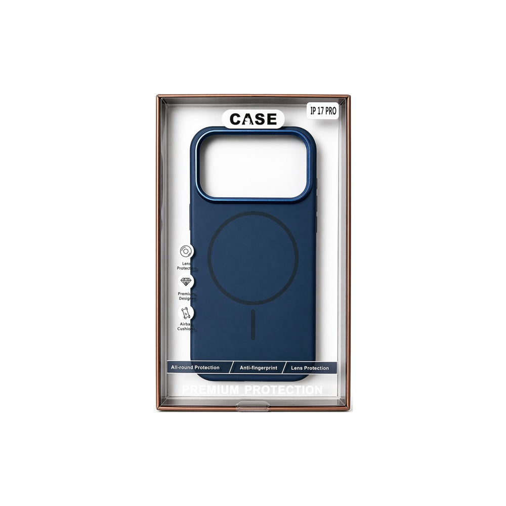 iPhone 17 Pro Original Blue Silicone MagSafe Case – Premium Soft Touch Shockproof Cover