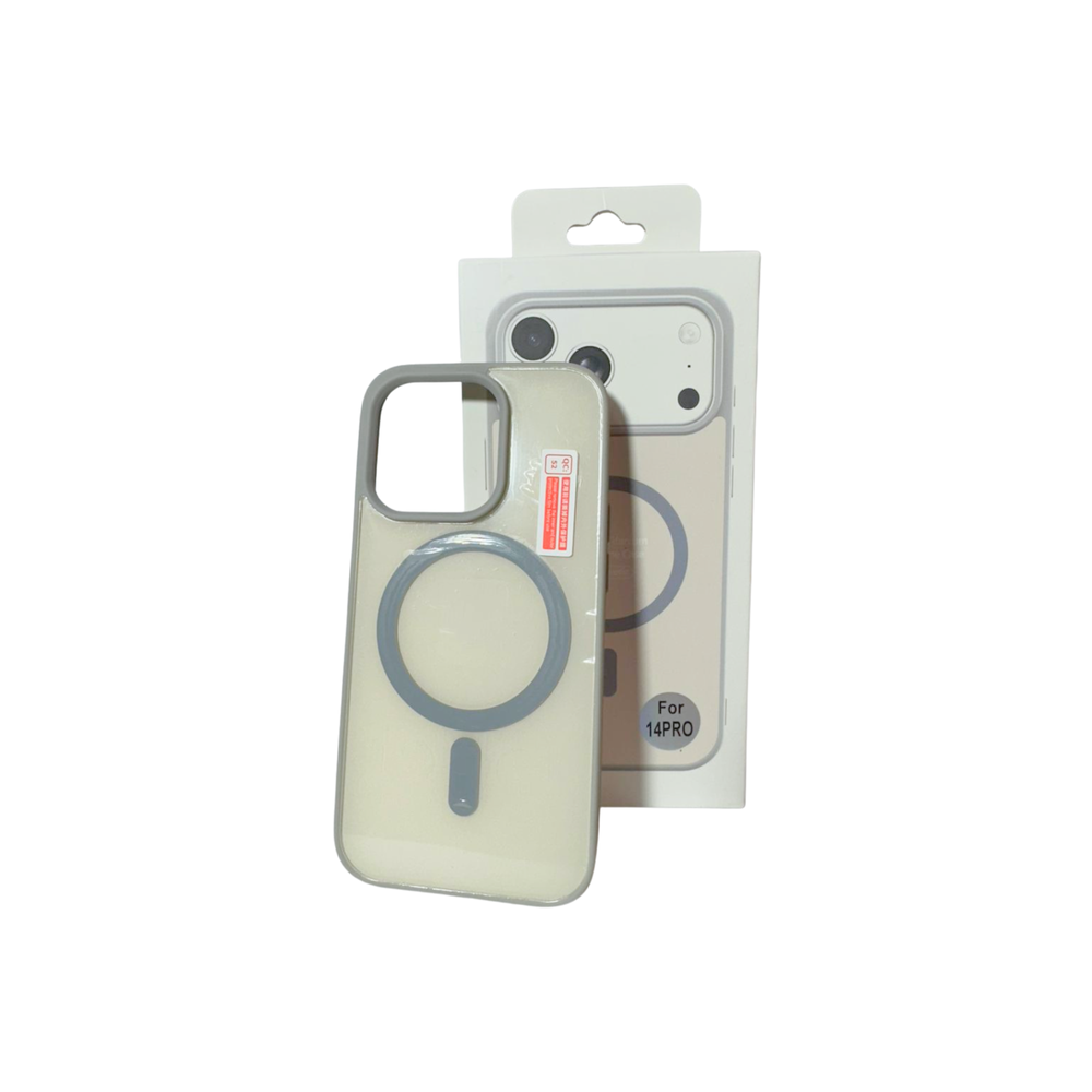 Iphone 14 pro MagSafe Frosted Transparent Case – Shockproof Slim Cover with Strong Magnetic Ring