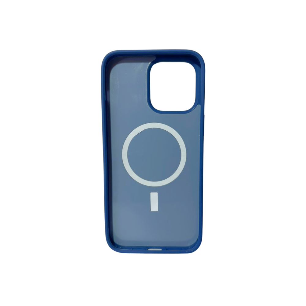 iPhone 14 Pro Max Blue MagSafe Frosted Case – Shockproof Transparent Magnetic Cover