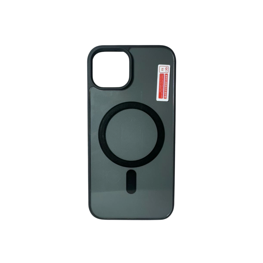 Iphone 14 Black Mobile Cover Black MagSafe TPU Case for iPhone 14 | Shockproof | Camera Protection | Slim Matte Finish