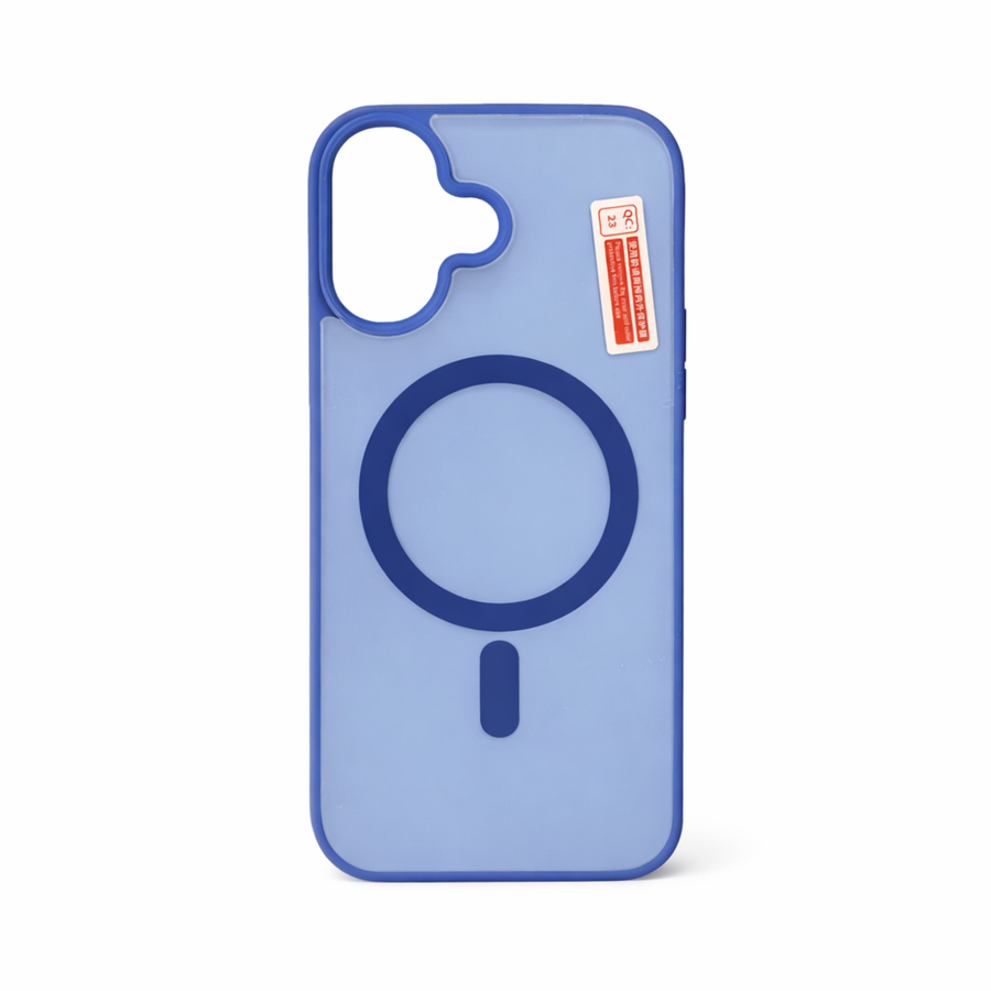 Iphone 17 Mobile Back Cover Premium Blue MagSafe TPU Case for iPhone | Shockproof | Camera Protection | Slim Matte Finish