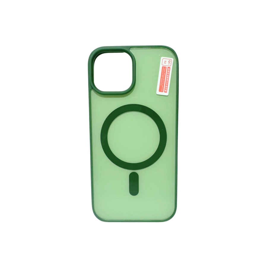Iphone 15 Mobile Back Cover Premium Green MagSafe Case for iPhone | Shockproof | Camera Protection | Matte Finish