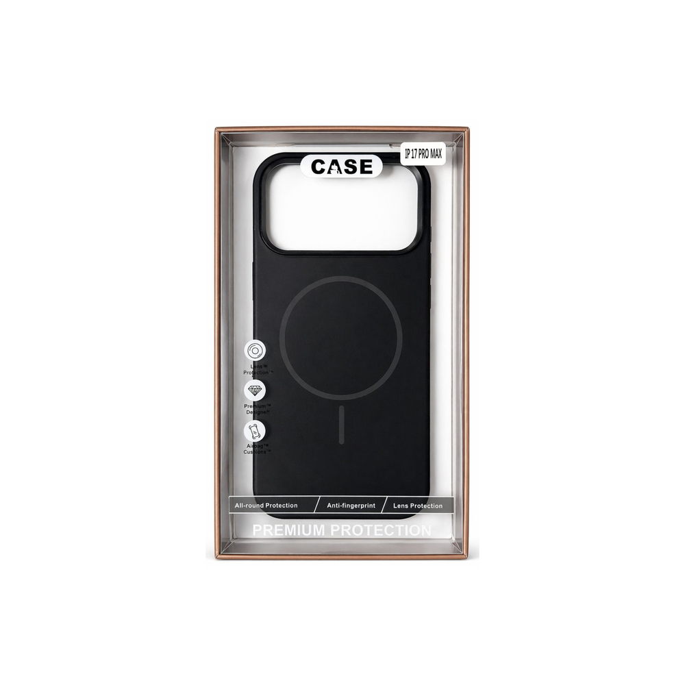 iPhone 17 Pro Max Premium Black Silicone MagSafe Case | Soft Touch Shockproof Slim Cover