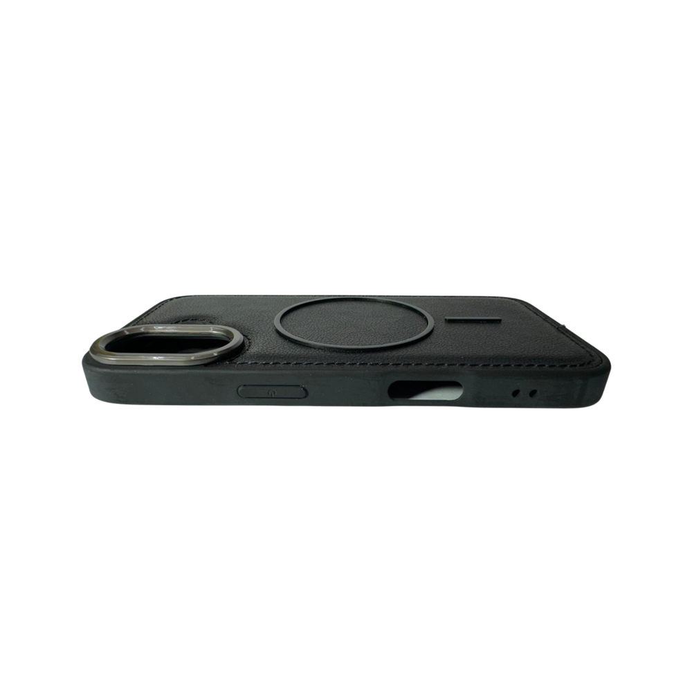 iPhone 16 Premium Leather MagSafe Case – Luxury Soft Touch Shockproof Cover with Metal Camera Ring