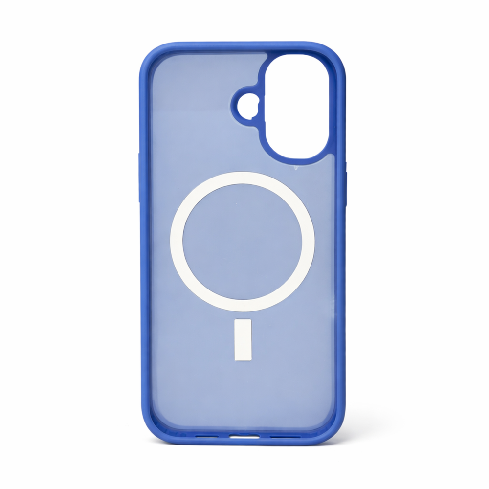 Iphone 17 Mobile Back Cover Premium Blue MagSafe TPU Case for iPhone | Shockproof | Camera Protection | Slim Matte Finish