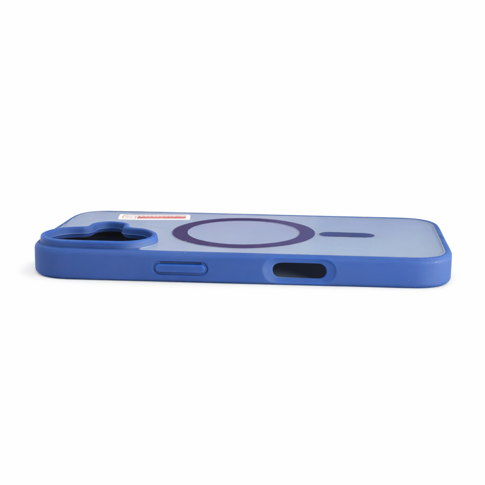 Iphone 17 Mobile Back Cover Premium Blue MagSafe TPU Case for iPhone | Shockproof | Camera Protection | Slim Matte Finish