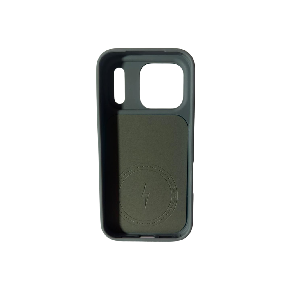 iPhone 17 Pro Olive Green Premium Leather MagSafe Case – Luxury Camera Shield Cover