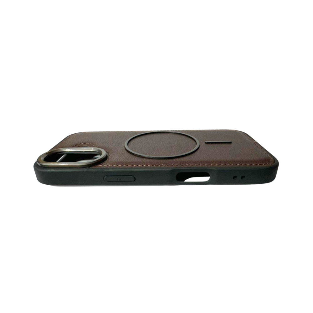 iPhone 17 Premium Leather MagSafe Case – Espresso Brown Luxury Edition