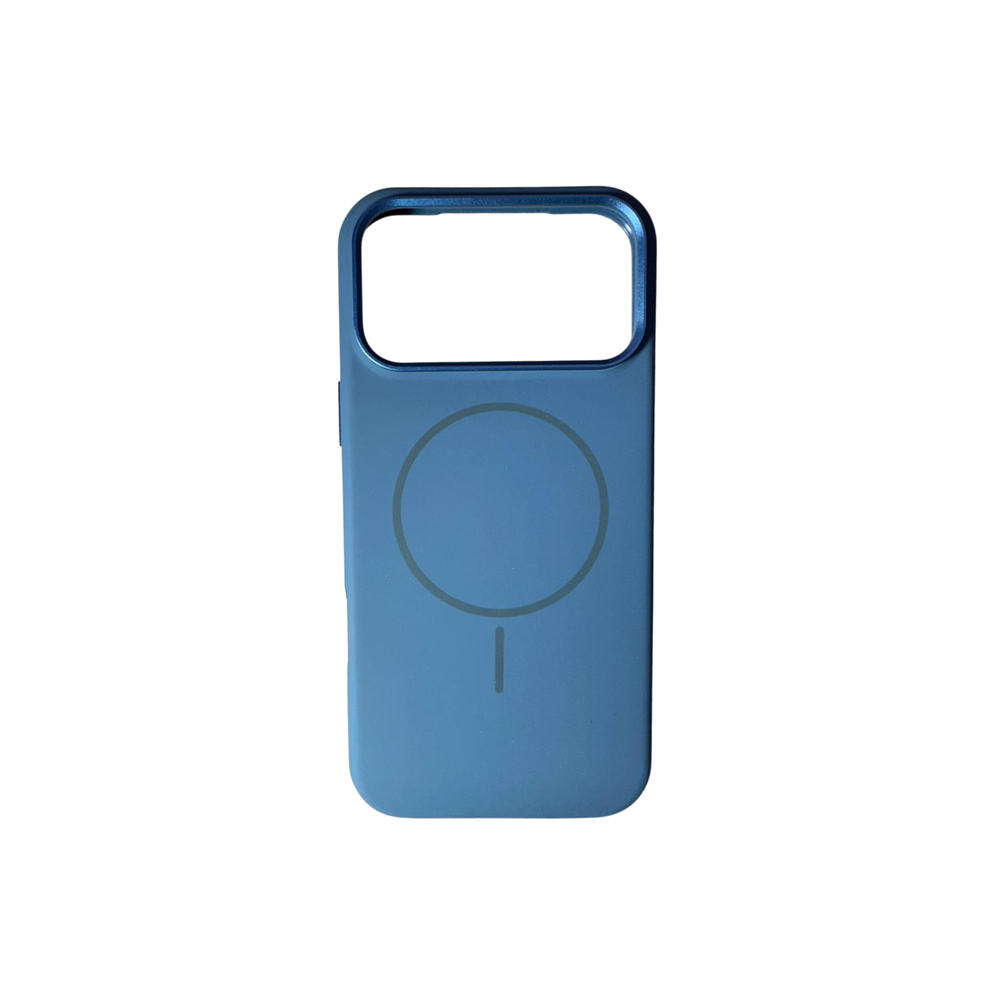 iPhone 17 Pro Max Original Blue Silicone MagSafe Case – Premium Soft Touch Shockproof Cover