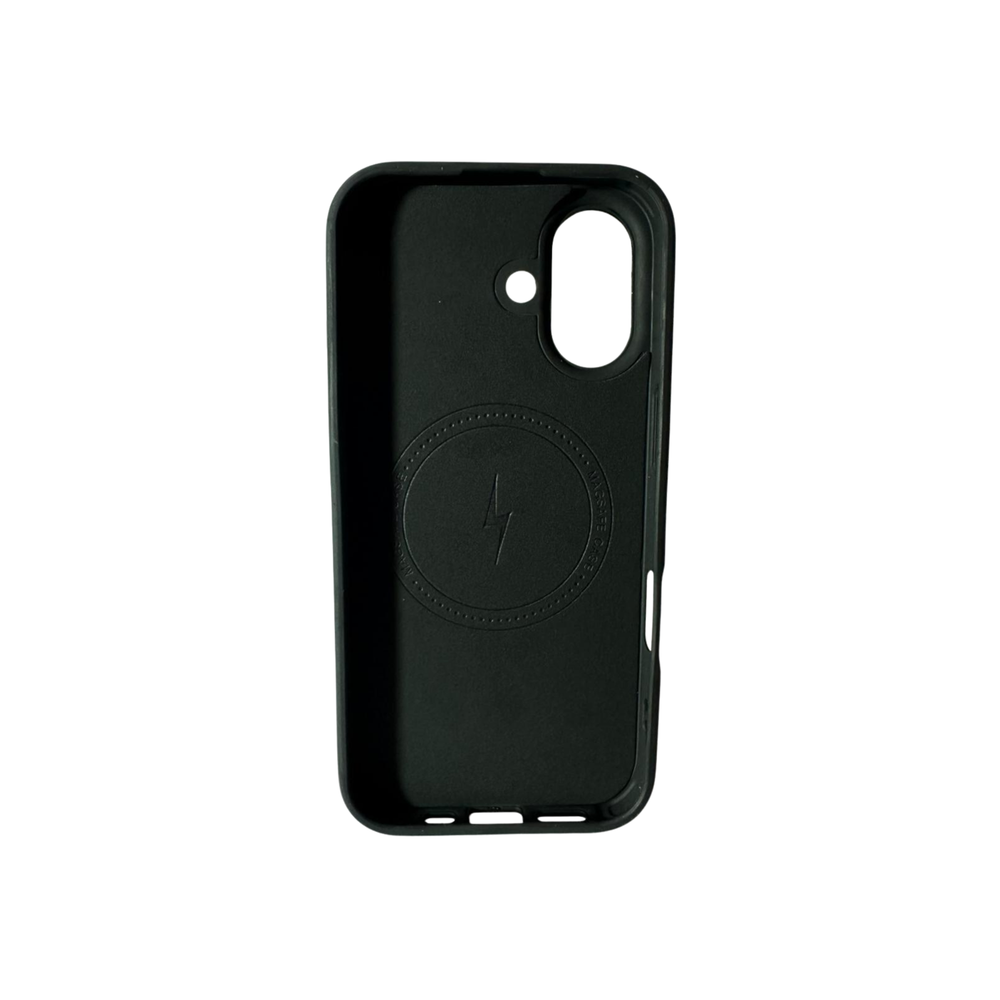iPhone 17 Black Premium Leather MagSafe Case – Luxury Matte Edition