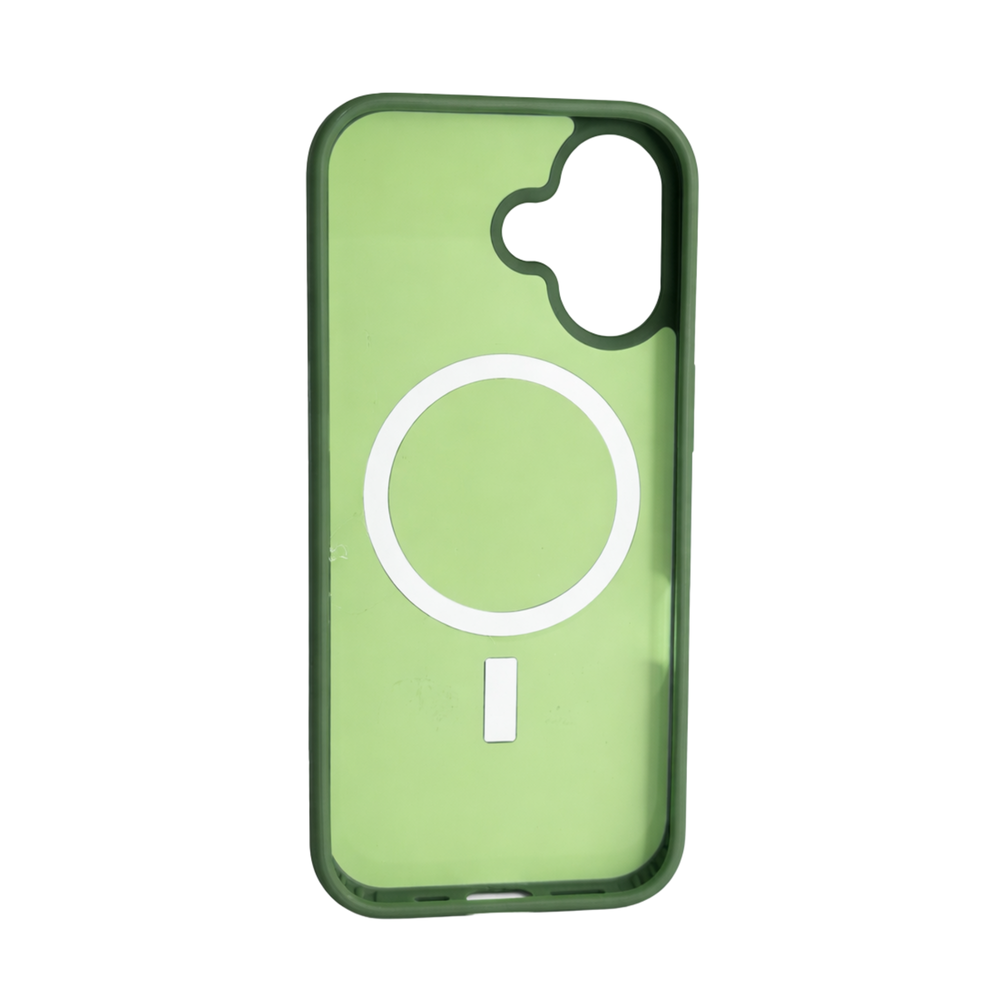 Iphone 17 Mobile Back Cover Premium Green MagSafe TPU Case | Shockproof | Camera Protection