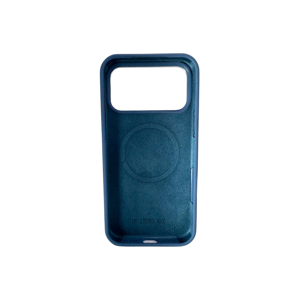 iPhone 17 Pro Max Original Blue Silicone MagSafe Case – Premium Soft Touch Shockproof Cover