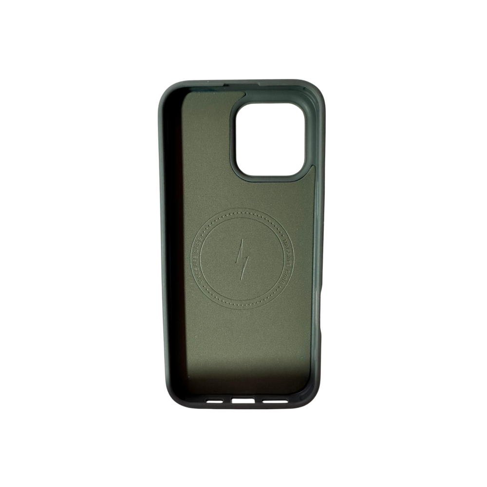iPhone 16 Pro Max Olive Green Premium MagSafe Case – Leather Finish Shockproof Cover with Camera Protection