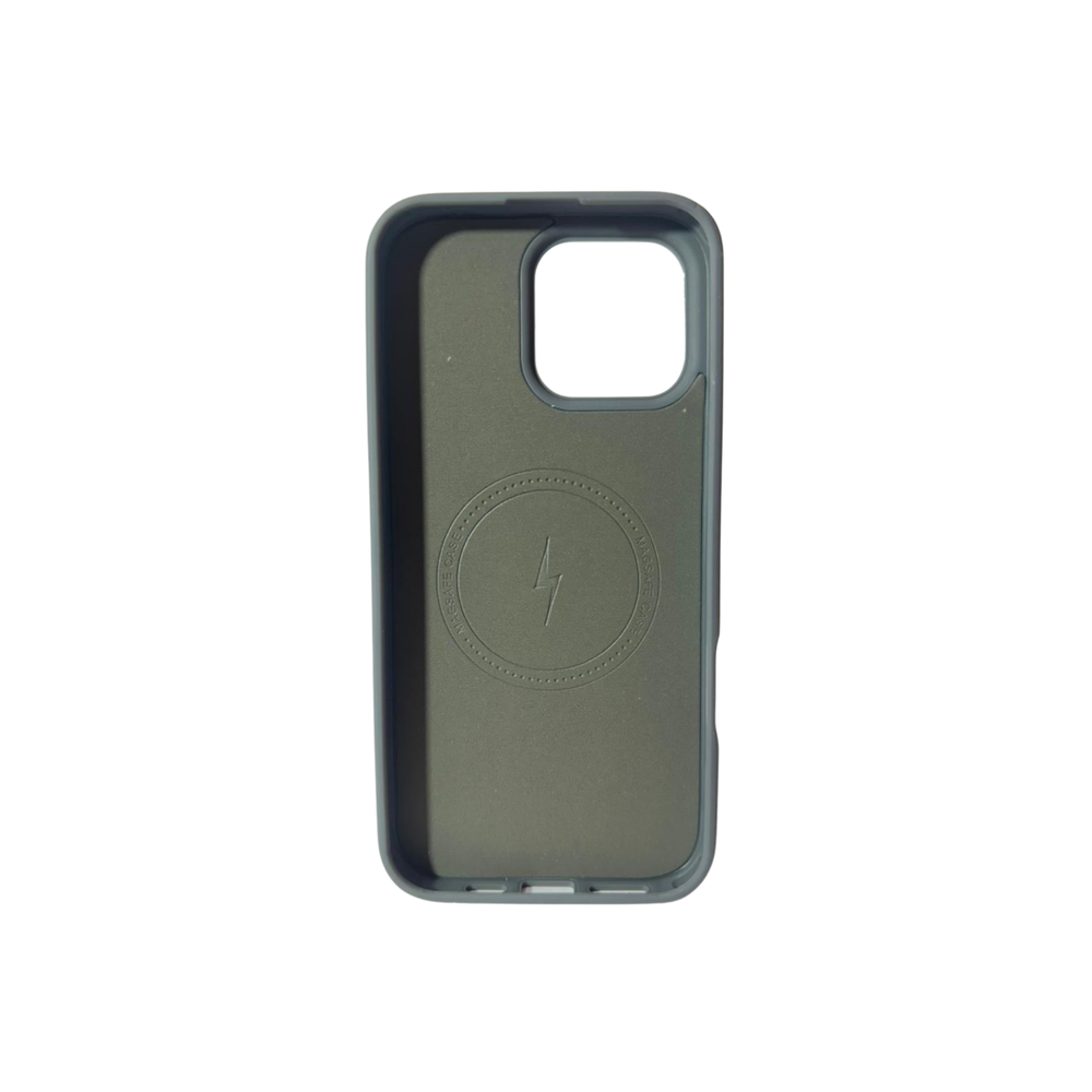 iPhone 16 Pro Max Khaki Leather MagSafe Case – Premium Matte Finish Shockproof Cover with Metal Ring Protection