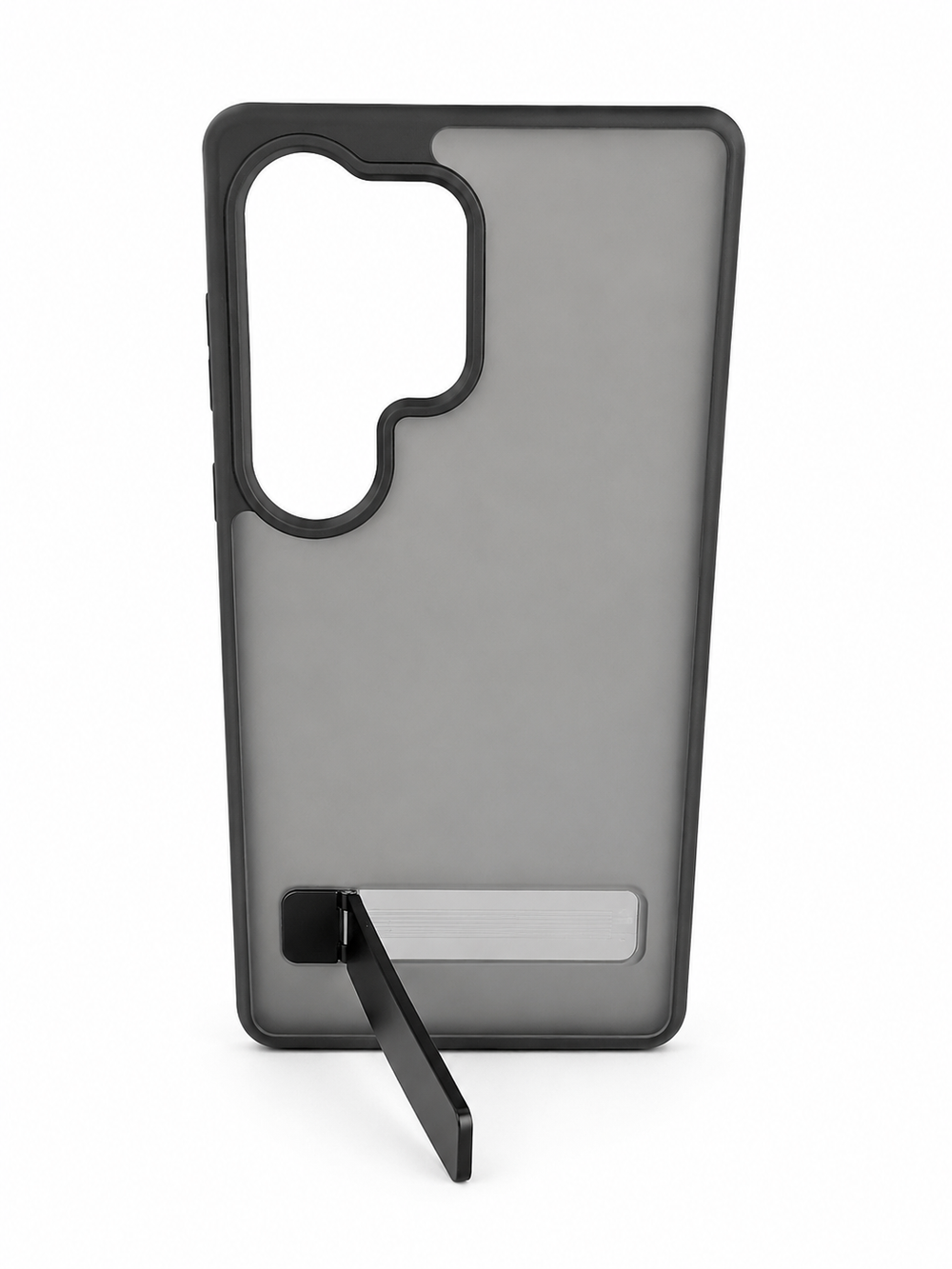 Samsung S25 Ultra Frosted Matte Back Cover with Metal Stand | Shockproof Slim Case